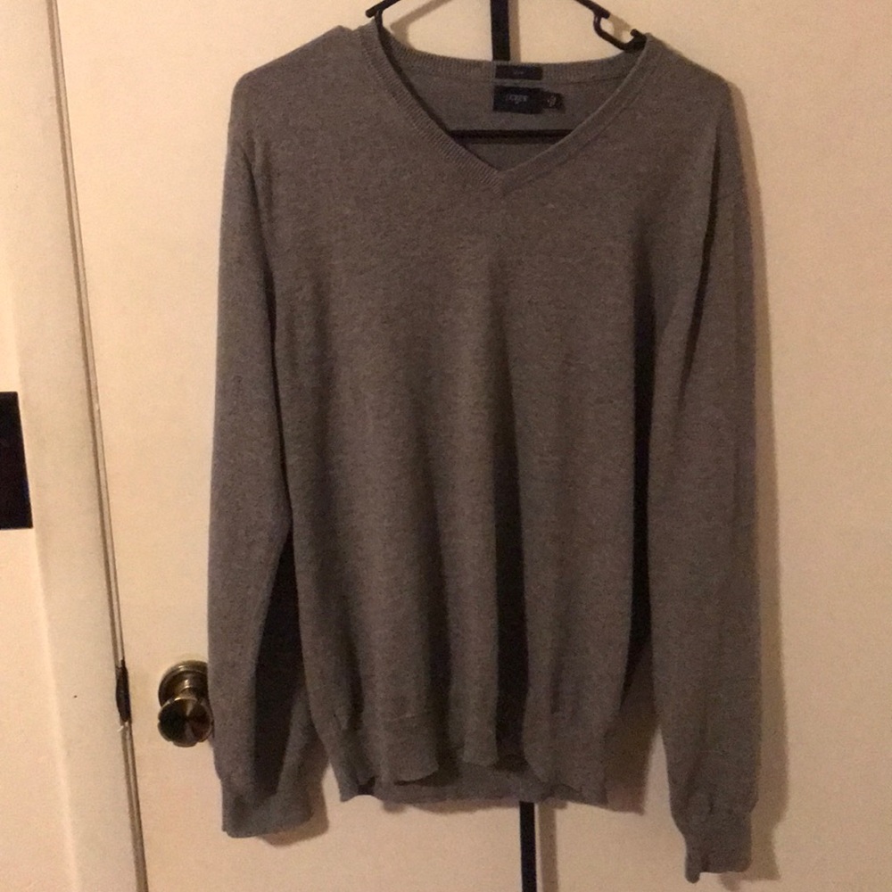 J CREW V-Neck Sweater in Grey Size M